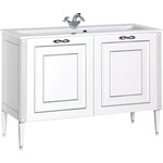 Тумба под раковину Aquanet Паола 120 белая/серебро (181763)