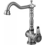 Смеситель для кухни ZorG Antic серебро (A 408K-SL)