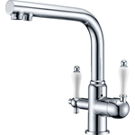 Смеситель для кухни Kaiser Vincent под фильтр, ручки керамика, хром (31144)