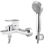 Смеситель для ванны Kaiser Atrio белый/хром с душем, хром (60022)