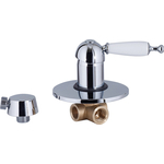 Смеситель для душа Kaiser Vincent скрытый монтаж белая ручка, хром (31017)