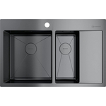 Кухонная мойка Omoikiri Akisame 78-2 GM-L вороненая сталь (4973101)