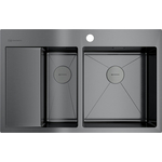 Кухонная мойка Omoikiri Akisame 78-2 GM-R вороненая сталь (4973102)