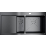 Кухонная мойка Omoikiri Akisame 100-2 GM-R вороненая сталь (4973104)