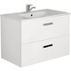 Тумба с раковиной Roca Victoria Nord 80 белый глянец (ZRU9000032 + 32799C000)
