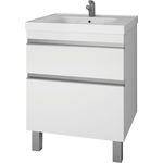 Тумба с раковиной Dreja Grace Plus 60 с ящиками, белый глянец (99.0904, 641587)