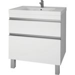 Тумба с раковиной Dreja Grace Plus 70 с ящиками, белый глянец (99.0905, 641600)