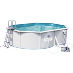 Стальной бассейн Bestway 56586 BW Hydrium 500х360х120см, 16296л, песч.фил.-нас 3028л/ч, лестн, тент, подст, попл.-доз