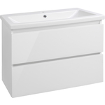 Тумба под раковину Style line Даймонд Люкс 80 белая (СС-00000483)