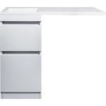 Тумба под раковину Style line Даллас Люкс 38 (100) напольная, под стиральную машину, белая (СС-00000514)