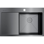 Кухонная мойка Omoikiri Akisame 78 GM-R вороненая сталь (4973100)