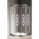 Душевой уголок Cezares Giubileo R-2 90x90 прозрачный с рисунком, хром (GIUBILEO-R-2-90-SCORREVOLE-CP-Cr)