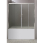 Шторка для ванны BelBagno Uno VF-2-170 матовая Punto, хром (UNO-VF-2-170/145-P-Cr)