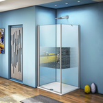 Душевой уголок Good Door Fantasy CR-90-F-CH 90x90 прозрачный с рисунком Фантази, хром (ФА00006)