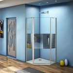 Душевой уголок Good Door Fantasy PNT-100-F-CH 100x100 прозрачный с рисунком Фантази, хром (ФА00008)