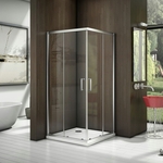 Душевой уголок Good Door Latte CR-80-C-WE 80x80 прозрачный, хром матовый (ЛА00005)
