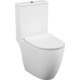 Унитаз-компакт безободковый Vitra Sento Rim-Ex Open-Back с тонким сиденьем микролифт (9830B003-7204)