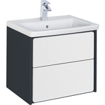 Тумба под раковину Roca Ronda 60 антрацит/белый глянец (ZRU9302963)