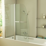 Шторка для ванны Grossman GR-100/2 120x140 прозрачная, хром