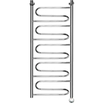 Полотенцесушитель электрический Ника Curve ЛЗ 120/40 ТЭН справа