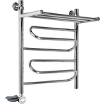 Полотенцесушитель электрический Ника Curve ЛЗ ВП 60/40 с полкой, ТЭН слева