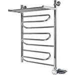 Полотенцесушитель электрический Ника Curve ЛЗ ВП 80/60 с полкой, ТЭН справа