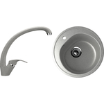 Кухонная мойка и смеситель Ulgran U-101 серый