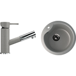 Кухонная мойка и смеситель Ulgran U-102 серый