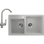 Кухонная мойка и смеситель Ulgran U-200 серый