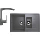 Кухонная мойка и смеситель Ulgran U-205 темно-серый