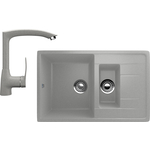 Кухонная мойка и смеситель Ulgran U-205 серый