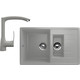 Кухонная мойка и смеситель Ulgran U-205 серый