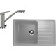 Кухонная мойка и смеситель Ulgran U-400 серый (U-400-310, U-010-310)