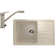 Кухонная мойка и смеситель Ulgran U-400 бежевый (U-400-328, U-010-328)