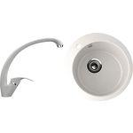 Кухонная мойка и смеситель Ulgran U-405 молоко