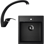 Кухонная мойка и смеситель Ulgran U-406 черный