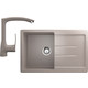 Кухонная мойка и смеситель Ulgran U-507 песочный