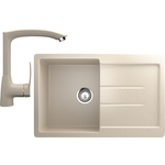 Кухонная мойка и смеситель Ulgran U-507 бежевый