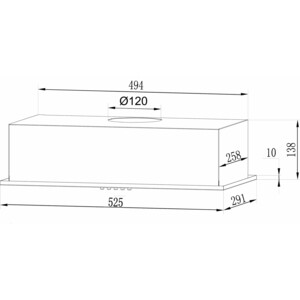Вытяжка встраиваемая Lex GS BLOC LIGHT 600 white