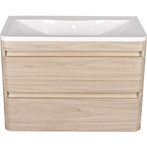 Тумба под раковину Style line Атлантика 80 подвесная, ясень перламутр (ЛС-00000684)