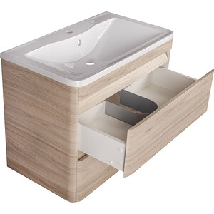 Тумба под раковину Style line Атлантика 80 подвесная, ясень перламутр (ЛС-00000684)