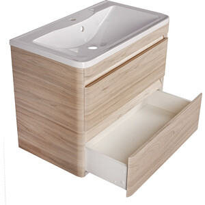 Тумба под раковину Style line Атлантика 80 подвесная, ясень перламутр (ЛС-00000684)