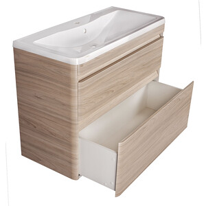 Тумба под раковину Style line Атлантика 100 подвесная, ясень перламутр (ЛС-00000686)