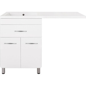 Тумба с раковиной Style line Валеро Люкс 60 (120L) под стиральную машину, белая (ЛС-00000578 + 2000949237411)