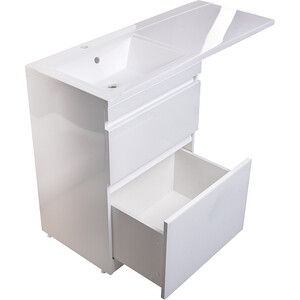 Тумба с раковиной Style line Даймонд Люкс 58 (120L) левая, под стиральную машину, белая (СС-00000559 + 2000949237411)
