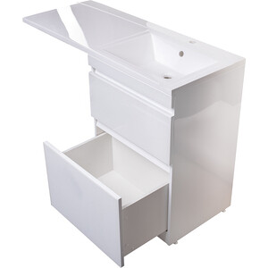Тумба с раковиной Style line Даймонд Люкс 58 (120R) правая, под стиральную машину, белая (СС-00000559 + 2000949237428)