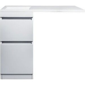 Тумба с раковиной Style line Даллас Люкс 38 (100L) напольная, под стиральную машину, белая (СС-00000514 + 2000949237435)