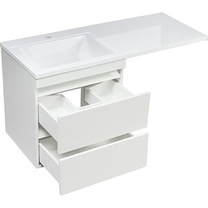 Тумба с раковиной Style line Даллас Люкс 58 (120L) подвесная, под стиральную машину, белая (СС-00000469 + 2000949237411)