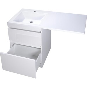 Тумба с раковиной Style line Даллас Люкс 58 (120L) напольная, под стиральную машину, белая (СС-00000388 + 2000949237411)