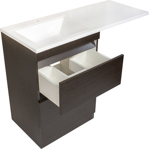 Тумба с раковиной Style line Даллас Люкс 58 (120L) напольная, под стиральную машину, венге (CC-00000424 + 2000949237411)